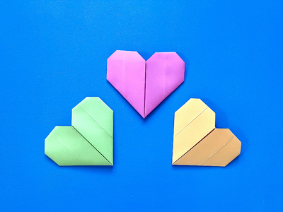 origami heart note