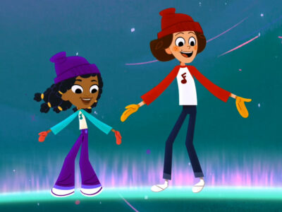 Jeremy and Jazzy dance on the aurora borealis