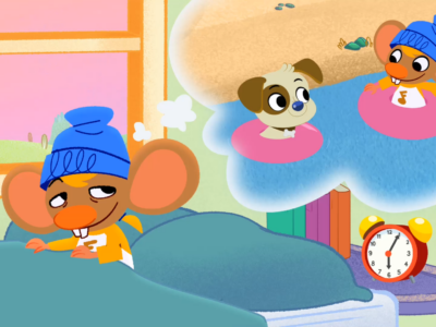 Stu wakes up in the middle of the night.