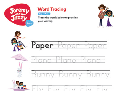 Paper Plane Word Tracing