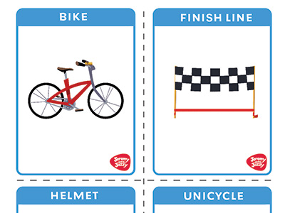 The Wheels on My Bike Flash Cards